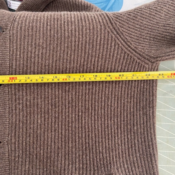 Brunello Cucinelli 100% Cashmere Rib Knit Button Front Cardigan Hoodie EUC - Picture 8 of 16